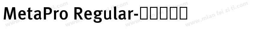 MetaPro Regular字体转换